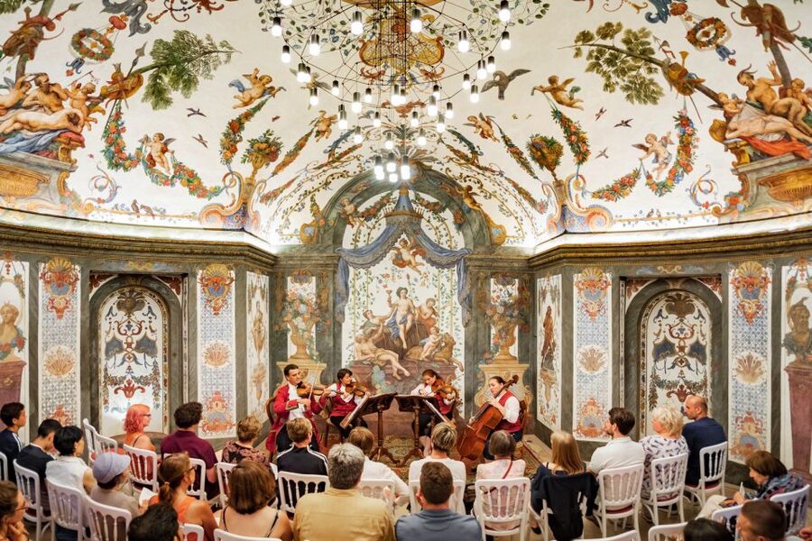 Vienna: Classical Concert at Mozart's First House - Sala Terrena frescoes: what to notice before the music starts