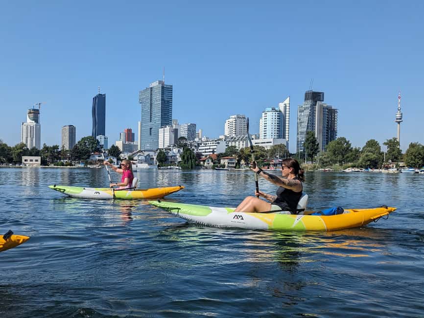 Vienna: Guided Kayaking Tour - Alte Donau, a cut-off river side with beavers and beachy calm