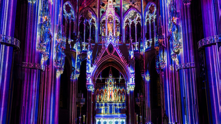 Vienna: Light of Creation Votive Church Immersive Light Show - Dress for the cold, because the church has no air-conditioning