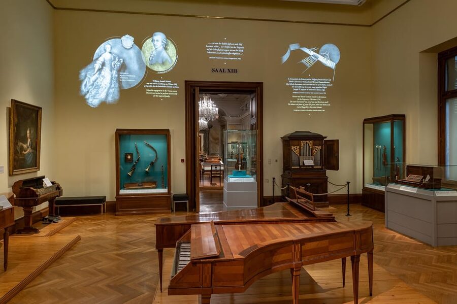 Vienna: New Hofburg Palace Audio-Guided Tour & Entry Ticket - Historic musical instruments: a Mozart fortepiano in a palace setting
