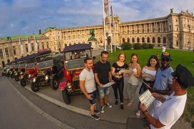 Vienna Oldtimer Tour (60 min) Incl. bottle of Prosecco - Café Central, Café Mozart, and Hotel Sacher, plus the coffeehouse vibe